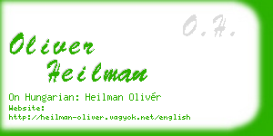 oliver heilman business card